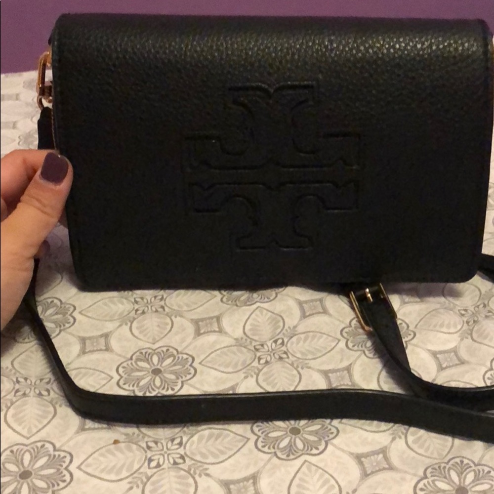 Tory Burch black mini crossbody